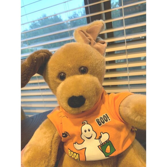 Build A Bear 13" Brown Sugar Pudding Puppy Dog Plush Barking Dog With Halloween - Picture 7 of 7